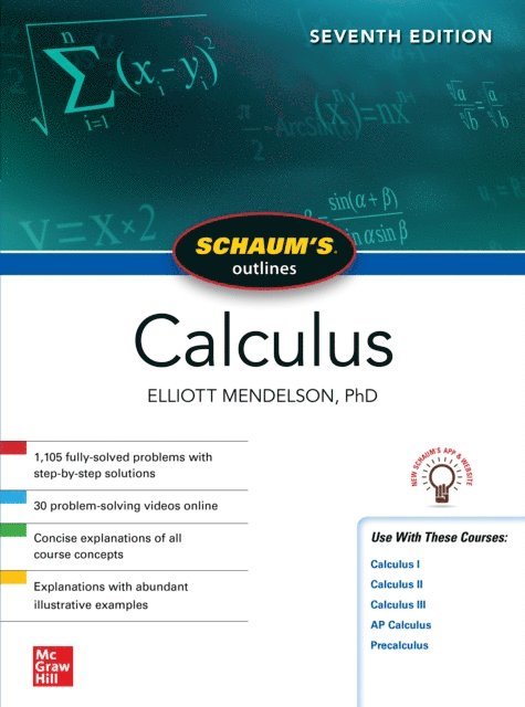 Elliott Mendelson - Schaum's Outline of Calculus, Seventh Edition, E-bok