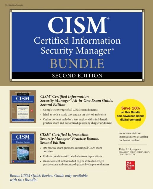 Peter H. Gregory - CISM Certified Information Security Manager Bundle, Second Edition, E-bok