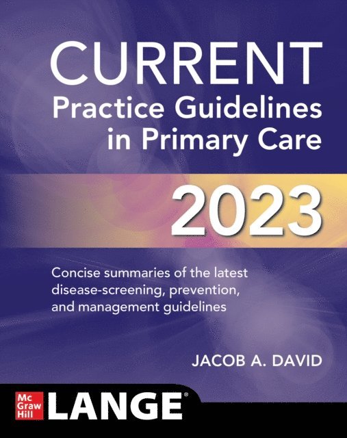 Jacob A. David - CURRENT Practice Guidelines in Primary Care 2023, E-bok. Tillgänglighet: Lägg i varukorg