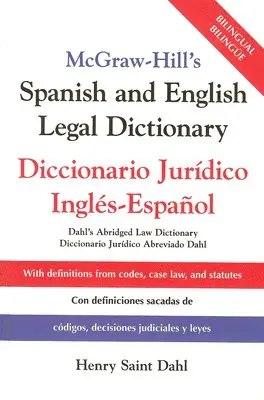Henry Saint Dahl - McGraw Hill's Spanish/English Legal Dict (PB), Häftad. Tillgänglighet: Lägg i varukorg