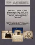 Meccano, Limited V. John Wanamaker, New York U.S. Supreme Court Transcript of Record with Supporting Pleadings