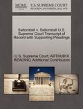 Saltonstall V. Saltonstall U.S. Supreme Court Transcript of Record with Supporting Pleadings