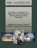Ginzburg V. Goldwater U.S. Supreme Court Transcript of Record with Supporting Pleadings