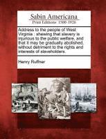 Henry Ruffner - Address to the People of West Virginia, Häftad. Tillgänglighet: Lägg i varukorg