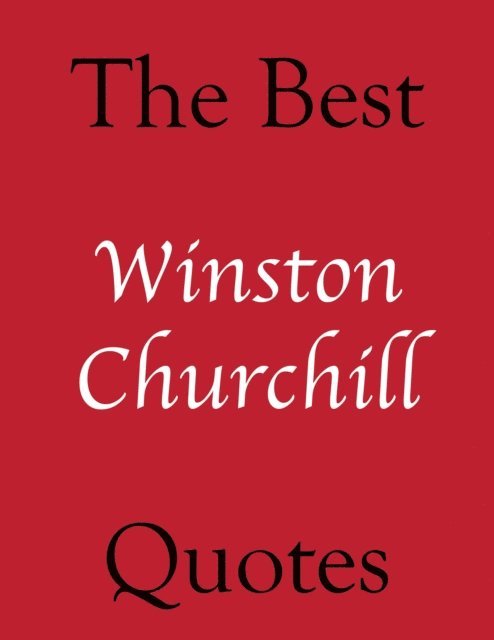 Crombie Jardine - Best Winston Churchill Quotes, E-bok. Tillgänglighet: Lägg i varukorg