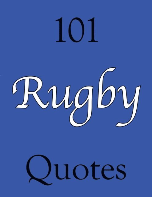 Crombie Jardine - 101 Rugby Quotes, E-bok. Tillgänglighet: Lägg i varukorg