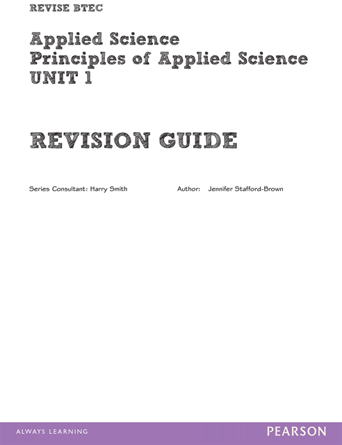 Jennifer Stafford-Brown - BTEC First Applied Science Revision Guide Unit 1 Library Edition, E-bok. Tillgänglighet: Lägg i varukorg