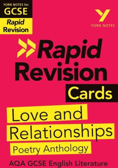 Lucy Toop - York Notes RAPID AQA GCSE (Revision Cards) Love and Relationships Poetry Anthology - for 2026, 2027 exams, E-bok