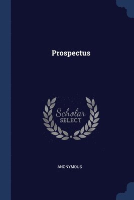 Anonymous - Prospectus, Häftad