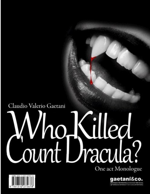 Claudio Valerio Gaetani - Who Killed Count Dracula?, E-bok. Tillgänglighet: Lägg i varukorg