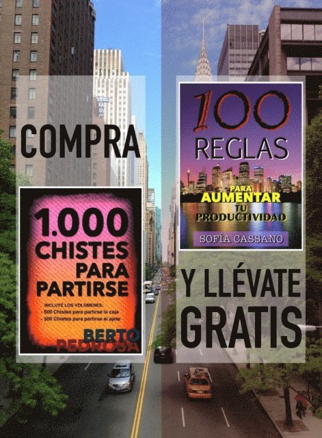 Sofia Cassano, Berto Pedrosa - Compra &quote;1000 Chistes para partirse&quote; y llevate gratis &quote;100 Reglas para aumentar tu productividad&quote;, E-bok