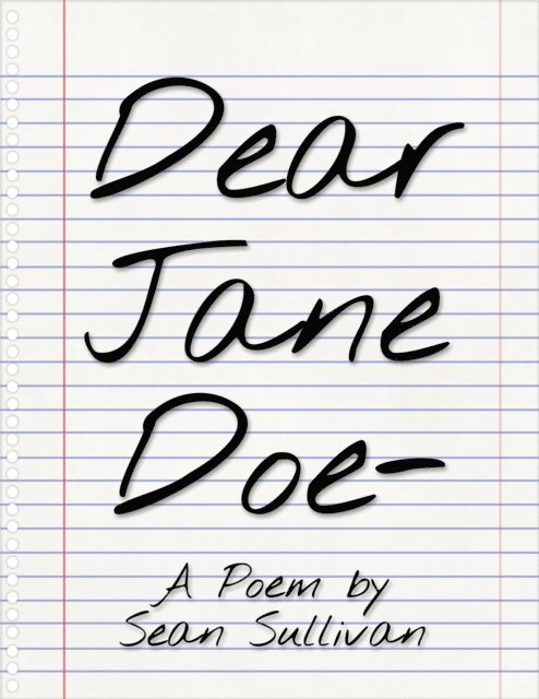 Sean Sullivan - Dear Jane Doe, E-bok