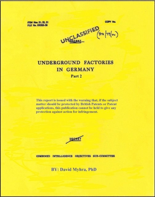 David Myhra - Underground Factories in Germany  Part 2, E-bok