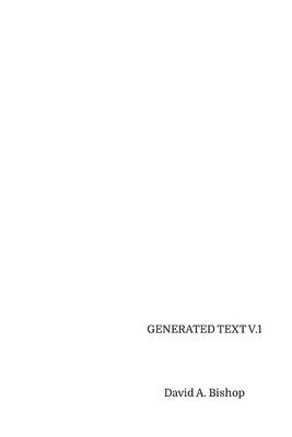 David a Bishop - Generated Text, V.1, Häftad. Tillgänglighet: Lägg i varukorg