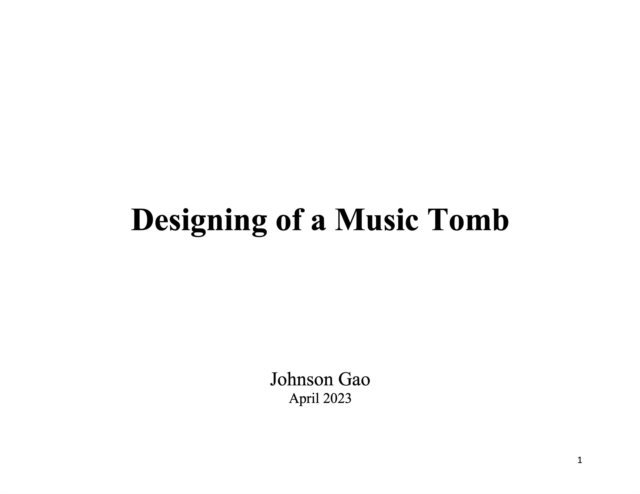 Johnson Gao - Designing of a Music Tomb, E-bok. Tillgänglighet: Lägg i varukorg
