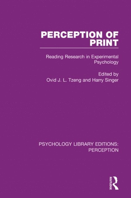 Harry Singer, Ovid J.L. Tzeng - Perception of Print, E-bok