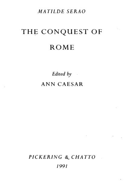 Mathilde Serao - Conquest of Rome by Matilde Serao, E-bok