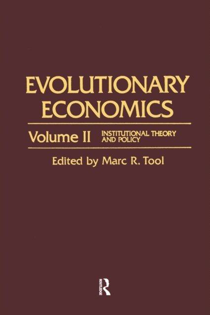 Marc R. Tool - Evolutionary Economics, E-bok