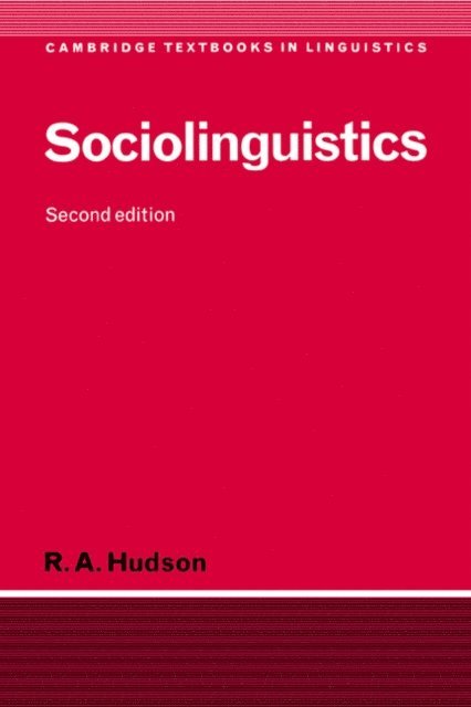 R. A. Hudson - Sociolinguistics, E-bok. Tillgänglighet: Lägg i varukorg