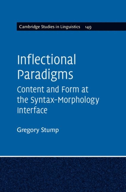 Gregory Stump - Inflectional Paradigms, E-bok