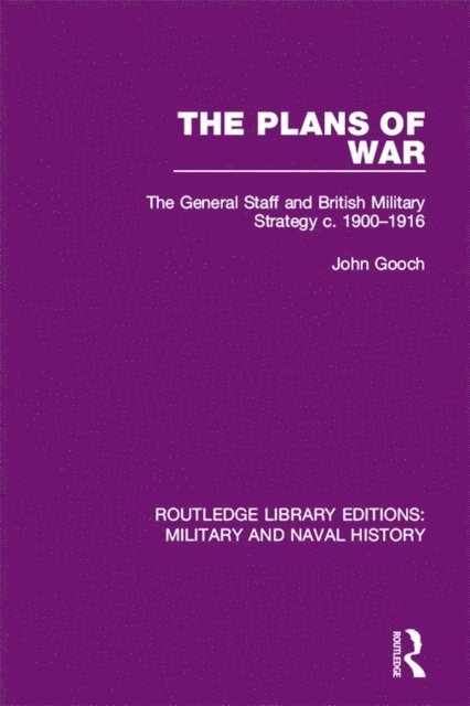 John Gooch - Plans of War, E-bok