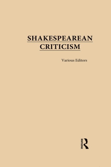 Various - Shakespearean Criticism, E-bok