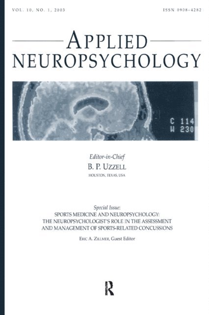 Eric A. Zillmer - Sports Medicine and Neuropsychology, E-bok