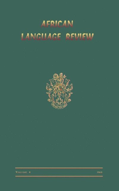 David Dalby - African Language Review, E-bok