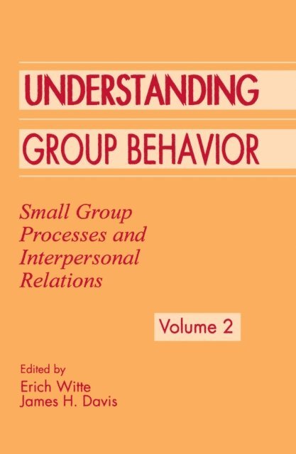 James H. Davis, Erich H. Witte - Understanding Group Behavior, E-bok