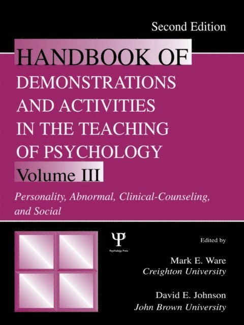 David E. Johnson, Mark E. Ware - Handbook of Demonstrations and Activities in the Teaching of Psychology, E-bok