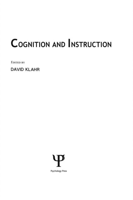 David Klahr - Cognition and Instruction, E-bok