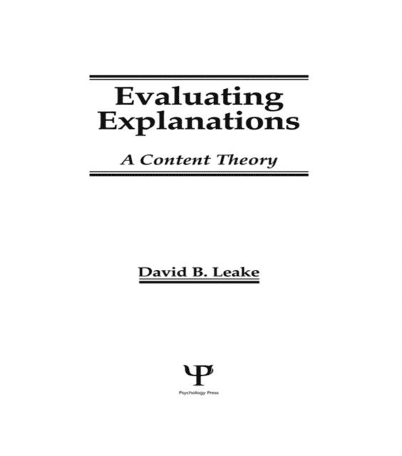 David B. Leake - Evaluating Explanations, E-bok