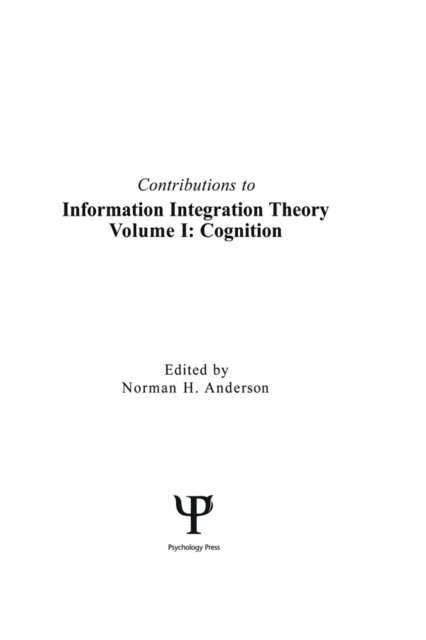 Norman H. Anderson - Contributions To Information Integration Theory, E-bok