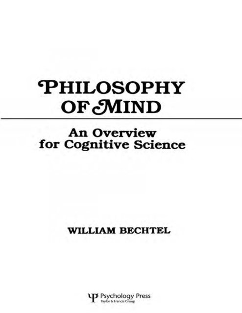 William Bechtel - Philosophy of Mind, E-bok