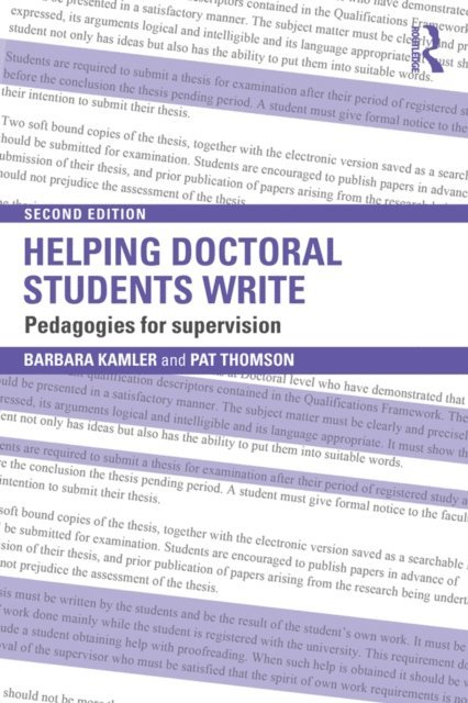 Pat Thomson, Barbara Kamler - Helping Doctoral Students Write, E-bok