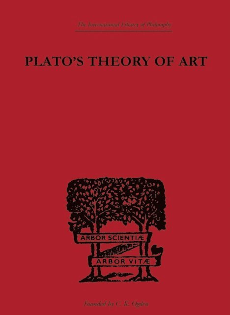 Rupert C. Lodge - Plato's Theory of Art, E-bok