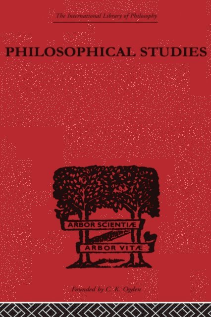G.E. Moore - Philosophical Studies, E-bok