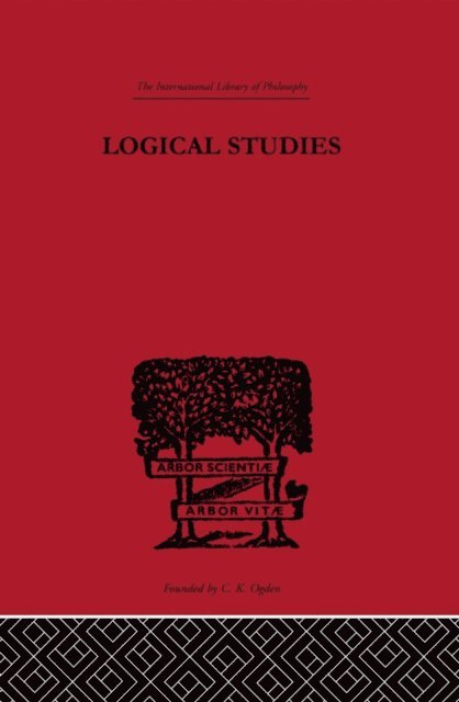 Georg Henrik Von Wright - Logical Studies, E-bok