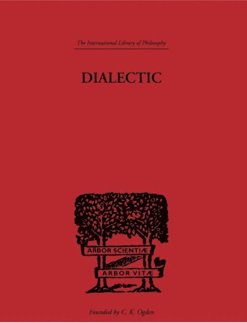 Mortimer J. Adler - Dialectic, E-bok