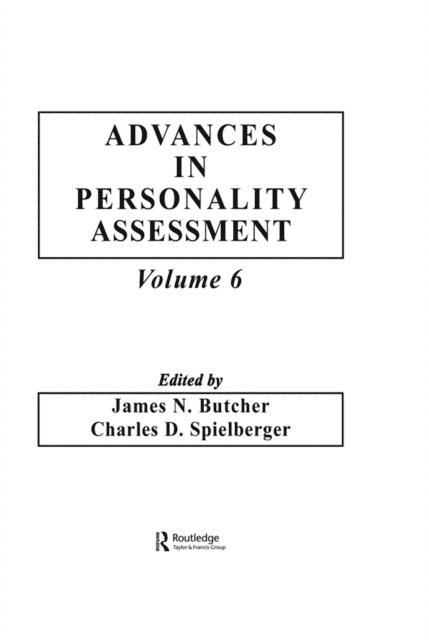 Charles D. Spielberger, C. D. Spielberger, J. N. Butcher - Advances in Personality Assessment, E-bok