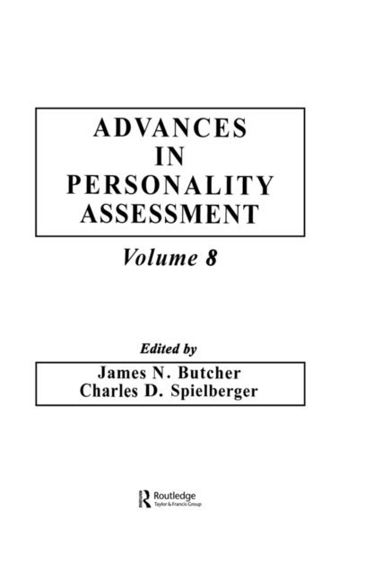 Charles D. Spielberger, James N. Butcher - Advances in Personality Assessment, E-bok