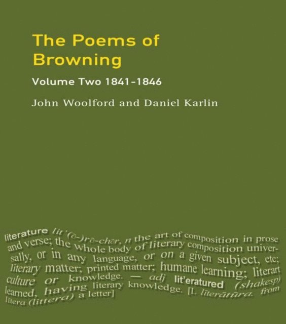 Daniel Karlin, John Woolford - Poems of Browning: Volume Two, E-bok