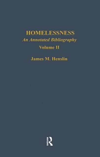 James M. Henslin - Homelessness, E-bok