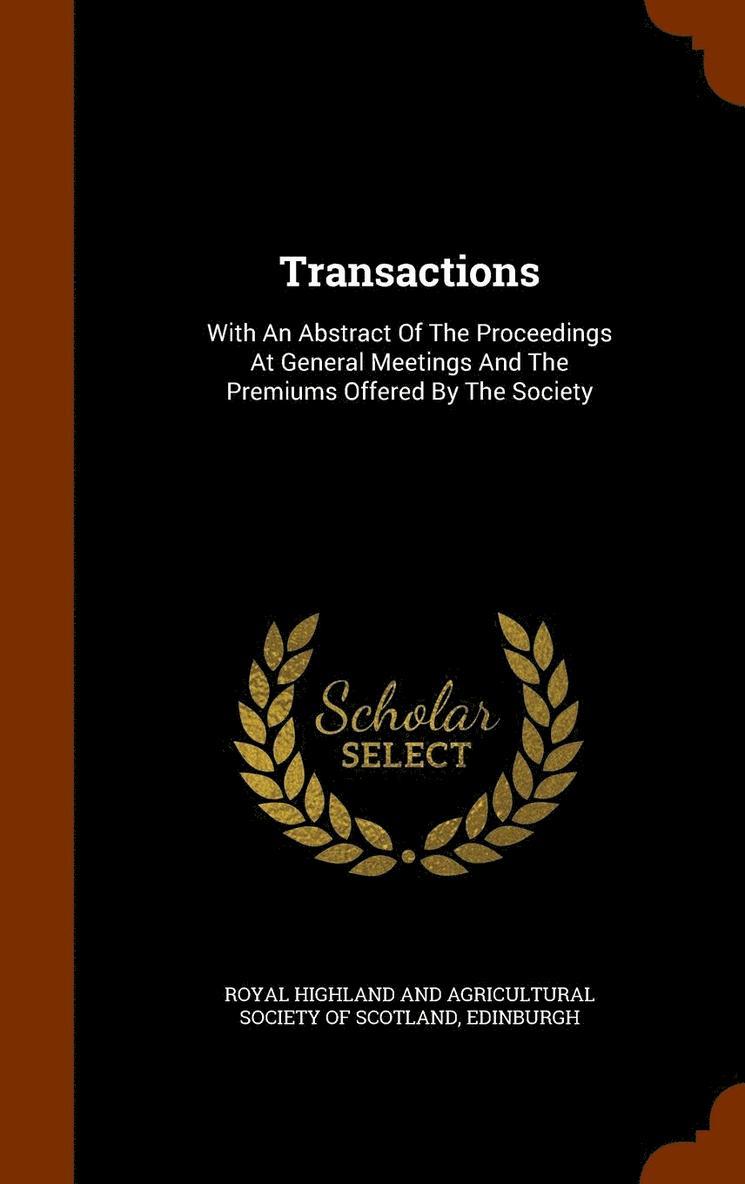 Transactions, Inbunden