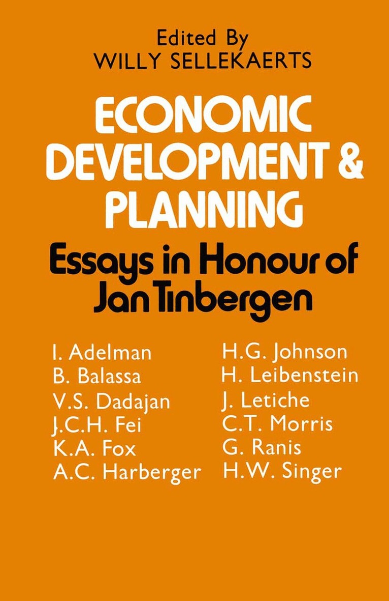 Willy Sellekaerts - Economic Development and Planning, Häftad
