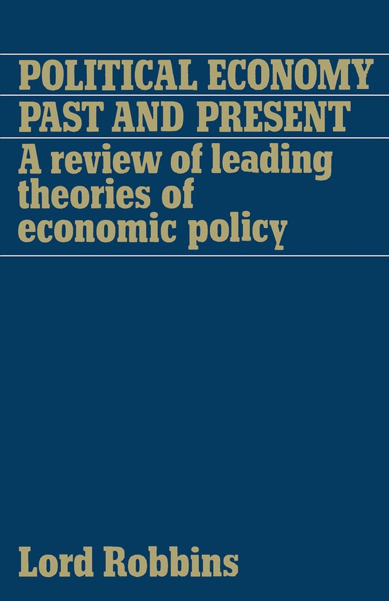 Lord Robbins - Political Economy: Past and Present, Häftad