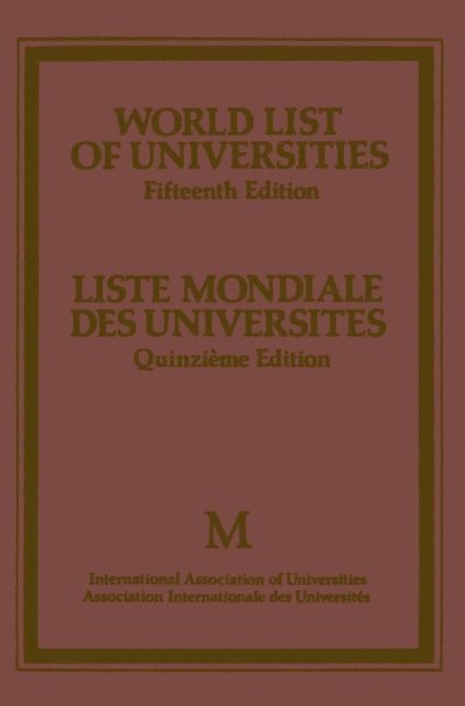 International Association of Universities, D.J. Aitken - World List of Universities / Liste Mondiale des Universites, E-bok