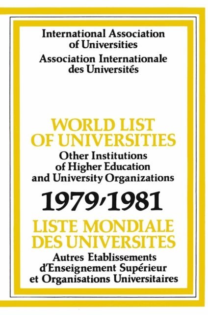 International Association of Universities - World List of Universities, E-bok