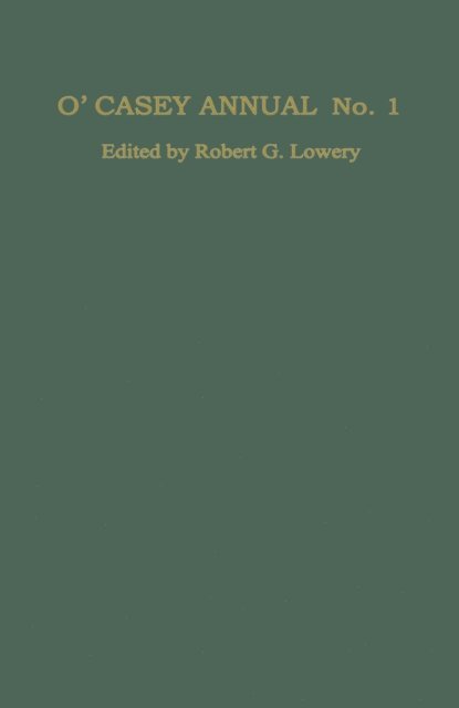 Robert G. Lowery - O'Casey Annual No. 1, E-bok