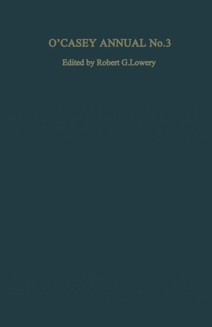Robert G. Lowery - O'Casey Annual No. 3, E-bok